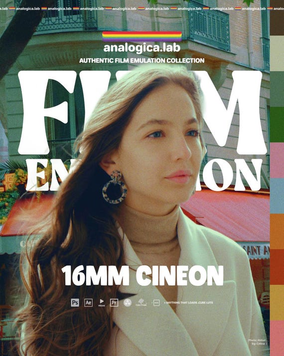 16MM CINEON OG - Film Emulation LUTs for Rec709 - For Professional Filmmaking and Photography