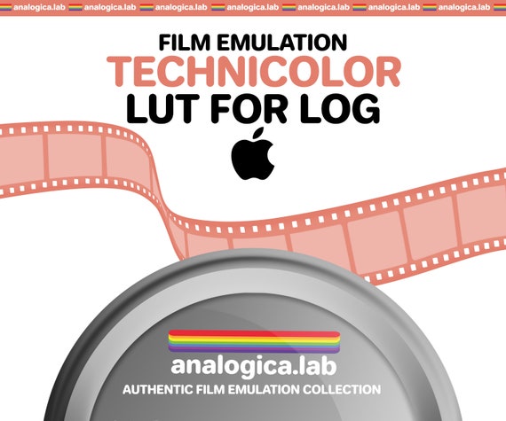 LUT TECHNICOLOR Film Simulation, Professional Color Grading VideoLut iPhone filetype: .cube for Apple LOG Film Emulation