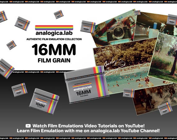 Film Grain Overlay - 16MM Version .mov ProRes 4444 Professional Quality 4K Resolution Video 24FPS Cinema for Film Emulation Color Grading