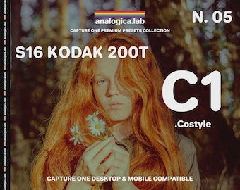 S16 KODAK 200T Capture One Style - Desktop & Mobile Pc Mac iPad Pro C1 Preset .costyle - For Professional Photography