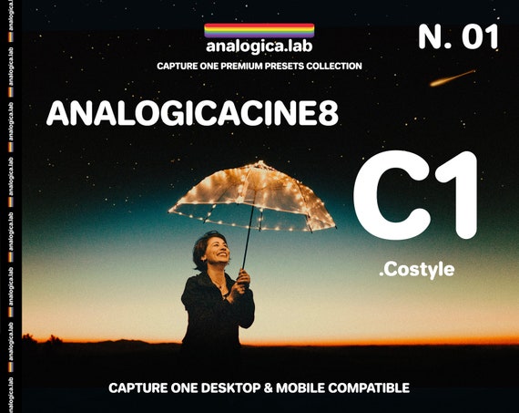 Capture One Preset CINEST 800 35MM Film Simulation Premium Desktop & Mobile Pc Mac iPad Pro | C1 Presets .costyle | analogica.lab #01
