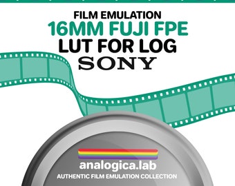LUT Super16 Fuji FPE 16MM Film Simulation, Professional Color Grading VideoLut PhotoLut filetype: .cube for SONY SLog3 Film Emulation