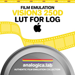 LUT KODAK VISION3 250D 35MM Film Simulation, Professional Color Grading VideoLut iPhone filetype: .cube for Apple LOG Film Emulation