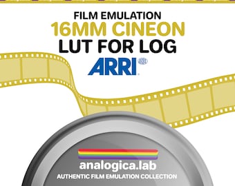 LUT Super16 CINEON 16MM Film Simulation, Professional Color Grading VideoLut PhotoLut filetype: .cube for Arri LogC3 Film Emulation