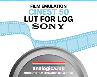 LUT CINEST 50 35MM Film Simulation, Professional Color Grading VideoLut PhotoLut filetype: .cube for SONY SLog3 Film Emulation