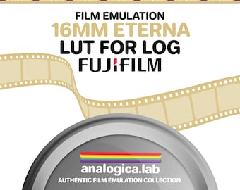 LUT FujiFilm ETERNA 500 16MM Film Simulation, Professional Color Grading VideoLut PhotoLut filetype: .cube for FUJI F-Log2 Film Emulation