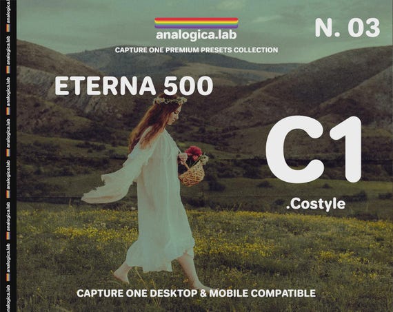 16MM FUJI ETERNA - Capture One Style - Desktop & Mobile Pc Mac iPad Pro C1 Preset .costyle - For Professional Photography