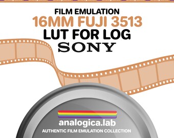 LUT Super16 Fuji 3513 16MM Film Simulation, Professional Color Grading VideoLut PhotoLut filetype: .cube for SONY SLog3 Film Emulation