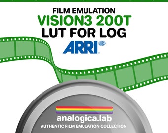 LUT KODAK VISION3 200T 35MM Film Simulation, Professional Color Grading VideoLut PhotoLut filetype: .cube for Arri LogC3 Film Emulation
