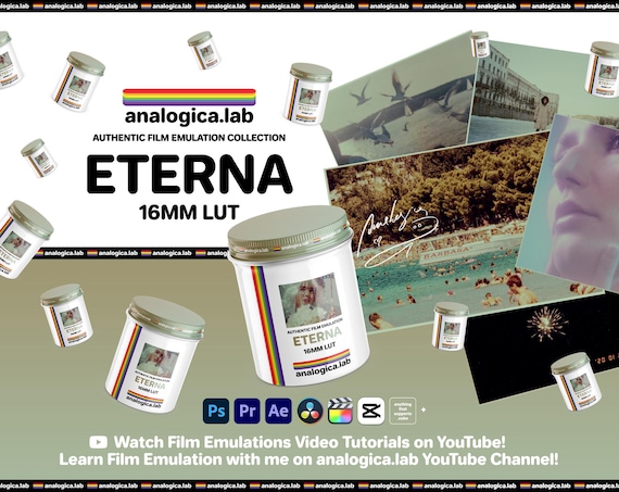 LUT Fuji Eterna 500 Film Simulation Professional Color Grading VideoLut PhotoLut filetype: .cube for Rec709 & LOG Film Emulation