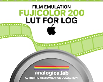 LUT FUJICOLOR C200 35MM Film Simulation, Professional Color Grading VideoLut iPhone filetype: .cube for Apple LOG Film Emulation