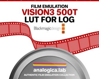 LUT KODAK VISION3 500T 35MM Film Simulation for Professional Color Grading Bmpcc Cameras filetype: .cube for BMD Gen5 Film Emulation