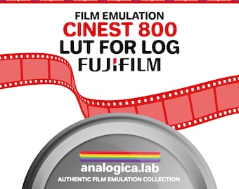 LUT CINEST 800 35MM Film Simulation, Professional Color Grading VideoLut PhotoLut filetype: .cube for FUJI F-Log2 Film Emulation