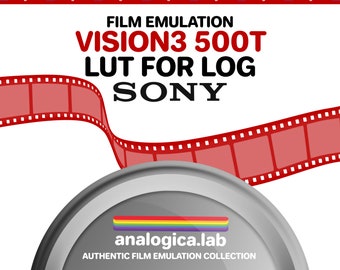 LUT KODAK VISION3 500T 35MM Film Simulation, Professional Color Grading VideoLut PhotoLut filetype: .cube for SONY SLog3 Film Emulation