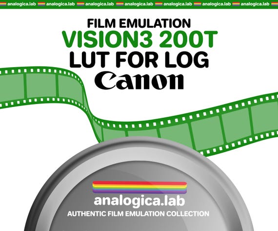 LUT KODAK VISION3 200T 35MM Film Simulation, Professional Color Grading VideoLut PhotoLut filetype: .cube for Canon Log3 Film Emulation