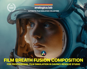 Film Breath Fusion Composition Node for Professional Color Grading DaVinci Resolve Studio, Handmade Analog Film Simulation, Color Fluttering