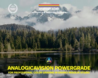 ANALOGICAVISION Power Grade for Professional Color Grading in DaVinci Resolve Studio, Unique Handmade Analog Film Simulation Halation FX