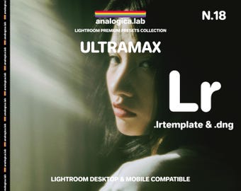 ULTRAMAX 35MM Film Lightroom Preset: Desktop & Mobile - For Professional Photography