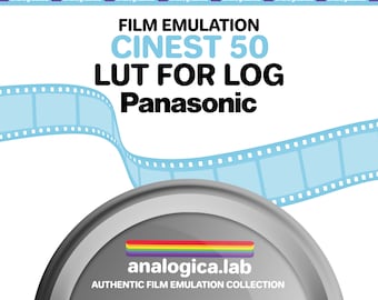 LUT CINEST 50 35MM Film Simulation, Professional Color Grading Lumix Cameras filetype: .cube Panasonic V-Log Film Emulation
