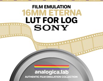 LUT FujiFilm ETERNA 500 16MM Film Simulation, Professional Color Grading VideoLut PhotoLut filetype: .cube for SONY SLog3 Film Emulation
