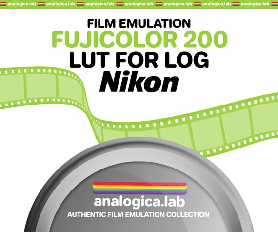 LUT FUJICOLOR C200 35MM Film Simulation, Professional Color Grading VideoLut PhotoLut filetype: .cube for Nikon N-Log Film Emulation