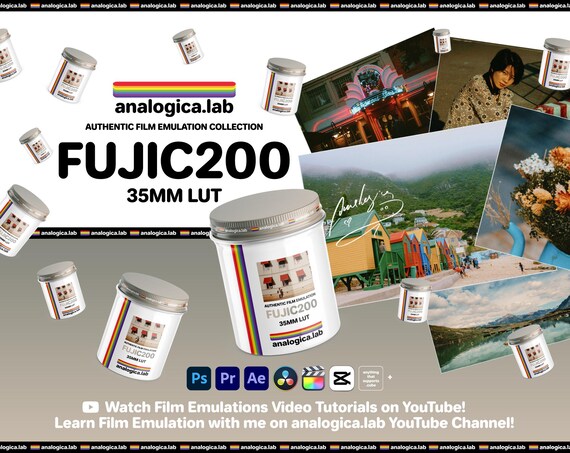 LUT Fujicolor C200 35MM Film Simulation Professional Color Grading VideoLut PhotoLut filetype: .cube for Rec709 & LOG Film Emulation