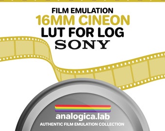 LUT Super16 CINEON 16MM Film Simulation, Professional Color Grading VideoLut PhotoLut filetype: .cube for SONY SLog3 Film Emulation