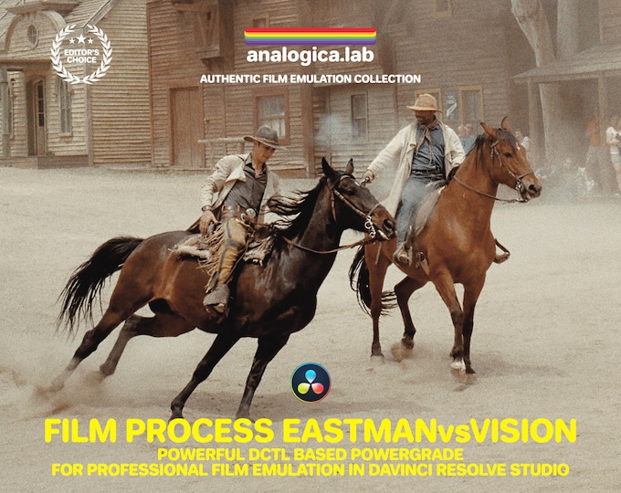 Featured listing image: EastmanVsVision FilmProcess by analogica.lab Film Emulation LUTs & Grading Tools