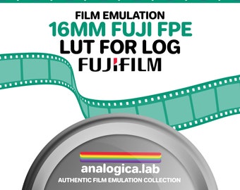 LUT Super16 Fuji FPE 16MM Film Simulation, Professional Color Grading VideoLut PhotoLut filetype: .cube for FUJI F-Log2 Film Emulation