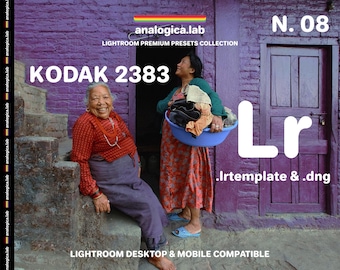 Kodak 2383 Film Lightroom Preset: Desktop & Mobile, Analog Lab #08 - For Professional Photography