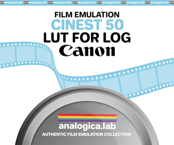 LUT CINEST 50 35MM Film Simulation, Professional Color Grading VideoLut PhotoLut filetype: .cube for Canon Log3 Film Emulation