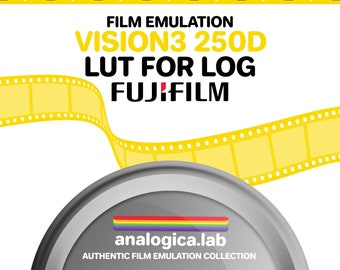 LUT KODAK VISION3 250D 35MM Film Simulation, Professional Color Grading VideoLut PhotoLut filetype: .cube for FUJI F-Log2 Film Emulation