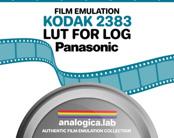 LUT KODAK 2383 D55 D60 D65 35MM Film Simulation, Professional Color Grading Lumix Cameras filetype: .cube Panasonic V-Log Film Emulation