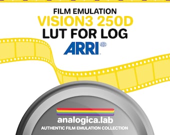 LUT KODAK VISION3 250D 35MM Film Simulation, Professional Color Grading VideoLut PhotoLut filetype: .cube for Arri LogC3 Film Emulation