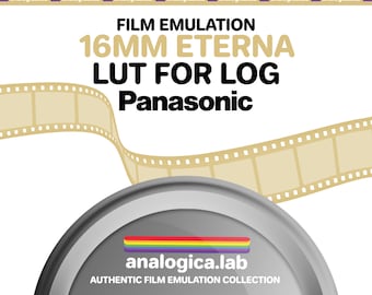 LUT FujiFilm ETERNA 500 16MM Film Simulation, Professional Color Grading Lumix Cameras filetype: .cube Panasonic V-Log Film Emulation