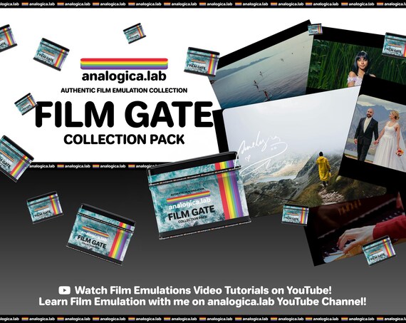 14 Film Gate Overlays - Professional Quality PNGs for Creating Cinematic Look Borders and Film Emulation Color Grading