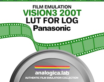 LUT KODAK VISION3 200T 35MM Film Simulation, Professional Color Grading Lumix Cameras filetype: .cube Panasonic V-Log Film Emulation
