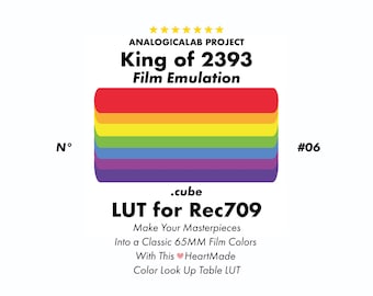 N# 6 King of 2393 ~ Film Emulation .Cube LUT for Rec709 ~ Make Your Masterpieces into a Classic 65MM Film Colors