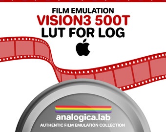 LUT KODAK VISION3 500T 35MM Film Simulation, Professional Color Grading VideoLut iPhone filetype: .cube for Apple LOG Film Emulation