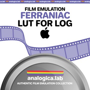 LUT FERRANIACOLOR 35MM Film Simulation, Professional Color Grading VideoLut iPhone filetype: .cube for Apple LOG Film Emulation