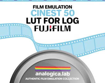 LUT CINEST 50 35MM Film Simulation, Professional Color Grading VideoLut PhotoLut filetype: .cube for FUJI F-Log2 Film Emulation