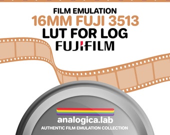 LUT Super16 Fuji 3513 16MM Film Simulation, Professional Color Grading VideoLut PhotoLut filetype: .cube for FUJI F-Log2 Film Emulation