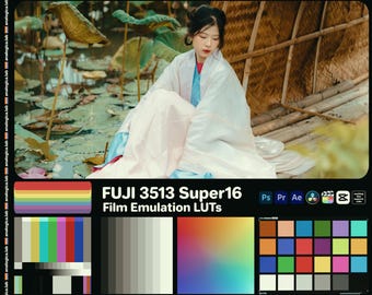 Super16 FUJI 3513 - Film Emulation LUTs for Rec709 - For Professional Filmmaking and Photography 