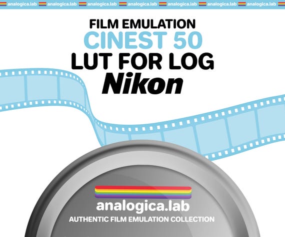 LUT CINEST 50 35MM Film Simulation, Professional Color Grading VideoLut PhotoLut filetype: .cube for Nikon N-Log Film Emulation