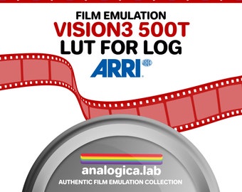 LUT KODAK VISION3 500T 35MM Film Simulation, Professional Color Grading VideoLut PhotoLut filetype: .cube for Arri LogC3 Film Emulation
