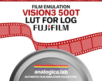 LUT KODAK VISION3 500T 35MM Film Simulation, Professional Color Grading VideoLut PhotoLut filetype: .cube for FUJI F-Log2 Film Emulation