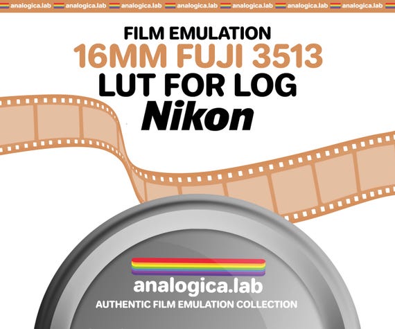 LUT Super16 Fuji 3513 16MM Film Simulation, Professional Color Grading VideoLut PhotoLut filetype: .cube for Nikon N-Log Film Emulation