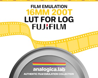 LUT Super16 KODAK 200T, 16MM Film Simulation, Professional Color Grading VideoLut PhotoLut filetype: .cube for FUJI F-Log2 Film Emulation