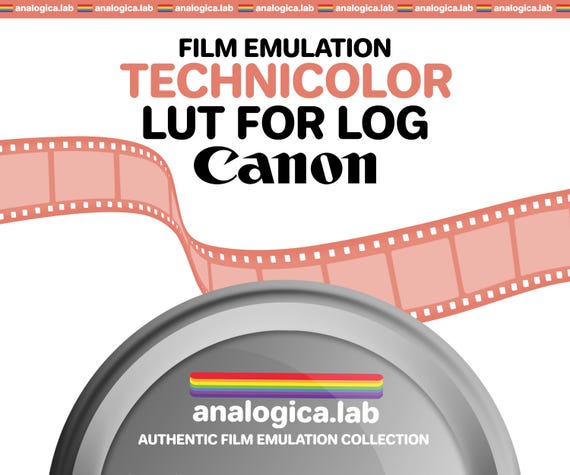 LUT TECHNICOLOR Film Simulation, Professional Color Grading VideoLut PhotoLut filetype: .cube for Canon Log3 Film Emulation
