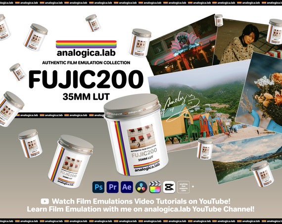 LUT FUJICOLOR C200 35MM Film Emulation, Professional Color Grading, VideoLut, PhotoLut, filetype: .cube for LOG, Rec709, LUTs, Lut Presets
